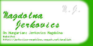 magdolna jerkovics business card